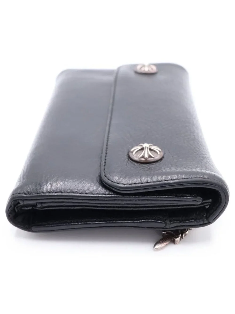 Chrome Hearts Wave Leather Wallet Black